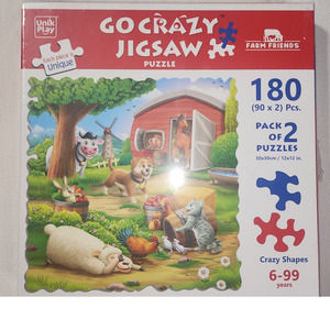 go crazy jigsaw puzzle farm animals 180 pcs